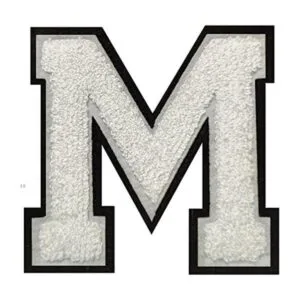 2 piezas de letras de felpilla negrablanca parches de_1