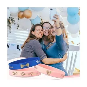 60 pulseras de revelación de género pulseras de silicona_5