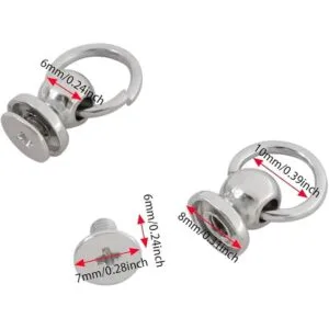 30 piezas de remaches de rosca de cabeza redonda plateada_3