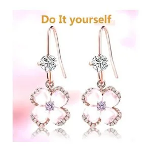 30pcs 3 colores diamantes franceses pendientes ganchos de_6