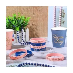 60 pulseras de revelación de género pulseras de silicona_3