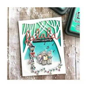 Snowman Trees Frame Metal Die CutsSnowman Trees Cutting_4