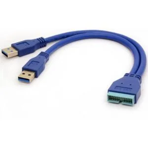 Dual USB 3.0 Tipo A a 20 Pin Header Cable Super Speed_1