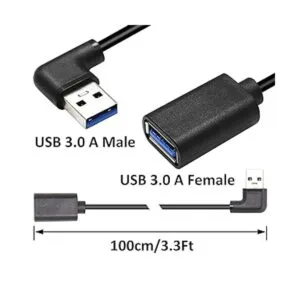 GELRHONR Cable de extensión USB 3.0 de ángulo derecho_5