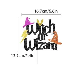 Decoración para tartas de bruja o mago para fiestas de_2