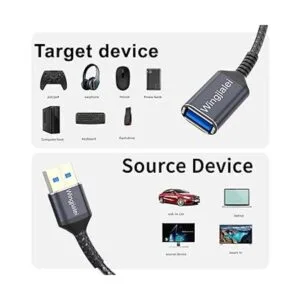 USB Extension Cable 10FT Type A Male to Female Wingjialei_2