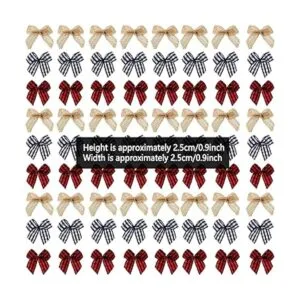 WHQXFDZ 60 lazos de arpillera para Navidad diseño de_2