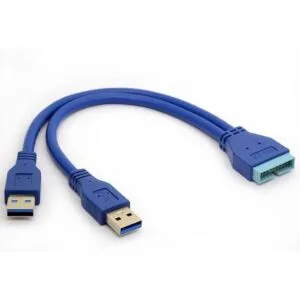 Dual USB 3.0 Tipo A a 20 Pin Header Cable Super Speed_5
