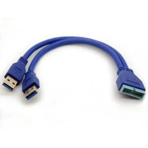 Dual USB 3.0 Tipo A a 20 Pin Header Cable Super Speed_4