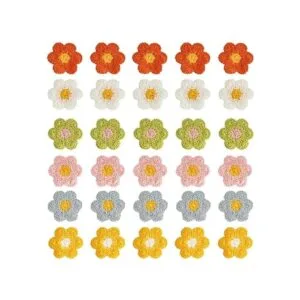 Parche de flores yyyangz 30 piezas de 6 colores para_5