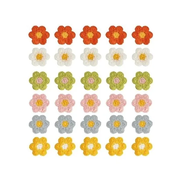Parche de flores yyyangz 30 piezas de 6 colores para_5
