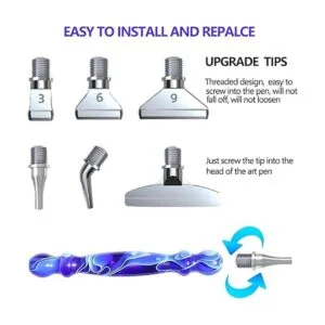 14 piezas de puntas de rosca de metal kit de bolígrafos_4
