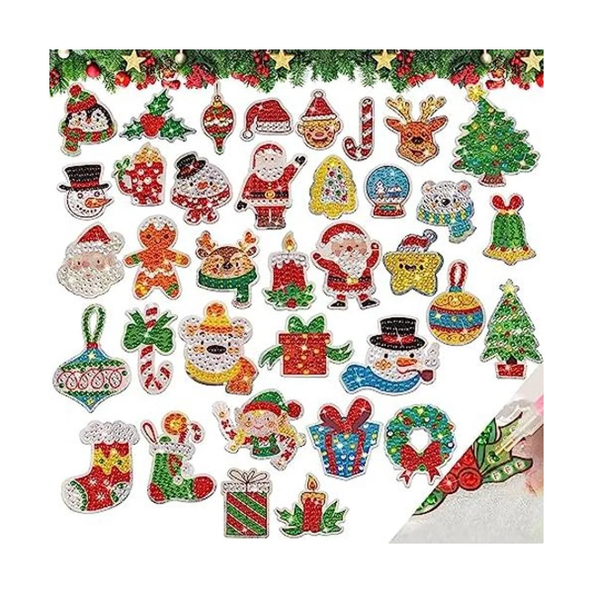 MEIEST Juego de 36 calcomanías de pintura de diamantes de_1