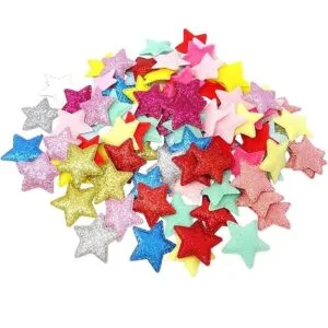 Honbay 100 piezas de parches con forma de estrella con_1