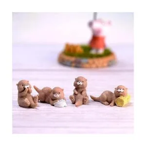Figuras de nutrias en miniatura 8 piezas de nutrias en_5