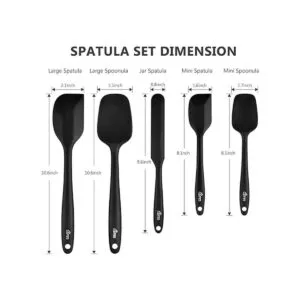 Hotec Juego de 5 espátulas de silicona para hornear_2