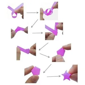 Paquete de papel de estrellas de origami para bricolaje_2