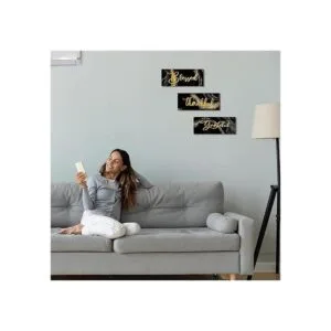 3 piezas Thankful Grateful Blessed Decoración de pared de_6