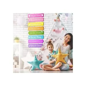 Decoración inspiradora de pared de arco iris arte de_3