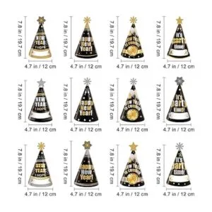 Amosfun 12 sombreros de fiesta de Año Nuevo sombrero de_2