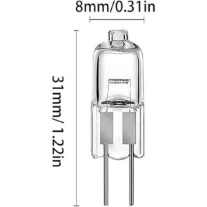 Bombilla halógena G4 de 20 W JC T3 de cristal bombilla de_2