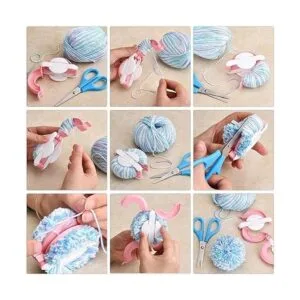 Juego de herramientas para hacer pompones de 8 tamaños_3