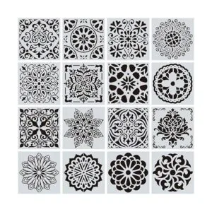 16 plantillas reutilizables 6 x 6 pulgadas plantillas_2