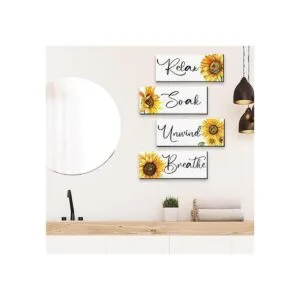 Roowest Letreros de madera para relajarse y relajarse_5