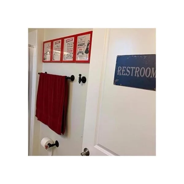 WOSTOD Letrero de metal vintage para puerta de baño para_4