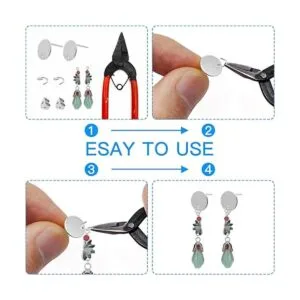 40 aretes redondos hipoalergénicos de 0.39 pulgadas 0.394_4