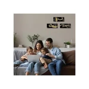 3 piezas Thankful Grateful Blessed Decoración de pared de_4