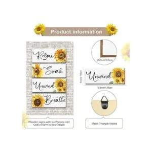 Roowest Letreros de madera para relajarse y relajarse_2