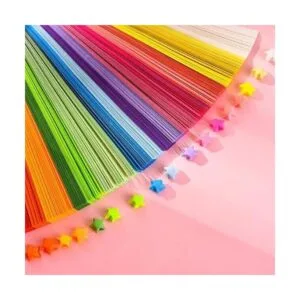 Paquete de papel de estrellas de origami para bricolaje_4