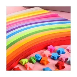 Paquete de papel de estrellas de origami para bricolaje_5