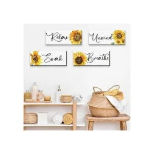 Roowest Letreros de madera para relajarse y relajarse_6