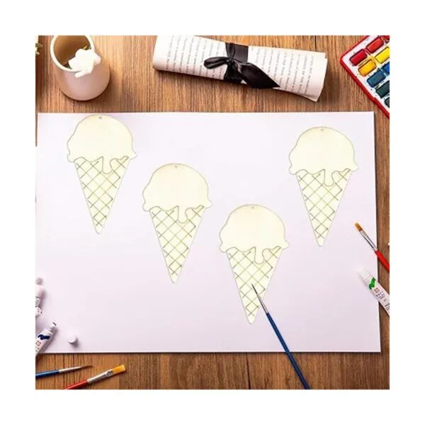 20 adornos colgantes de madera de helado para_3