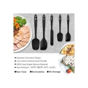 Hotec Juego de 5 espátulas de silicona para hornear_5