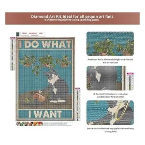 Kits de pintura de diamantes de gato para adultos_2