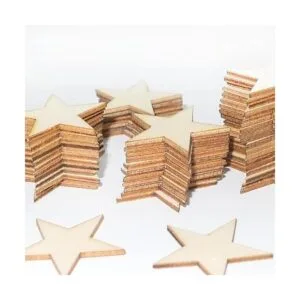 HADDIY Estrellas de madera pequeñas de 1 pulgada para_3