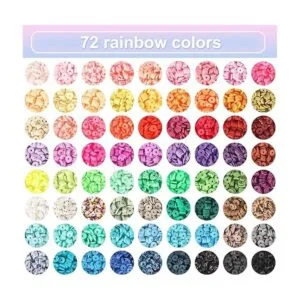 QUEFE 9000 cuentas de arcilla de 72 colores para kit de_2
