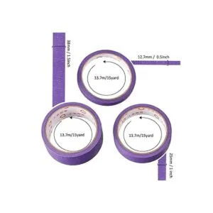 3 rollos de cinta adhesiva de arte morado extraíble cinta_3