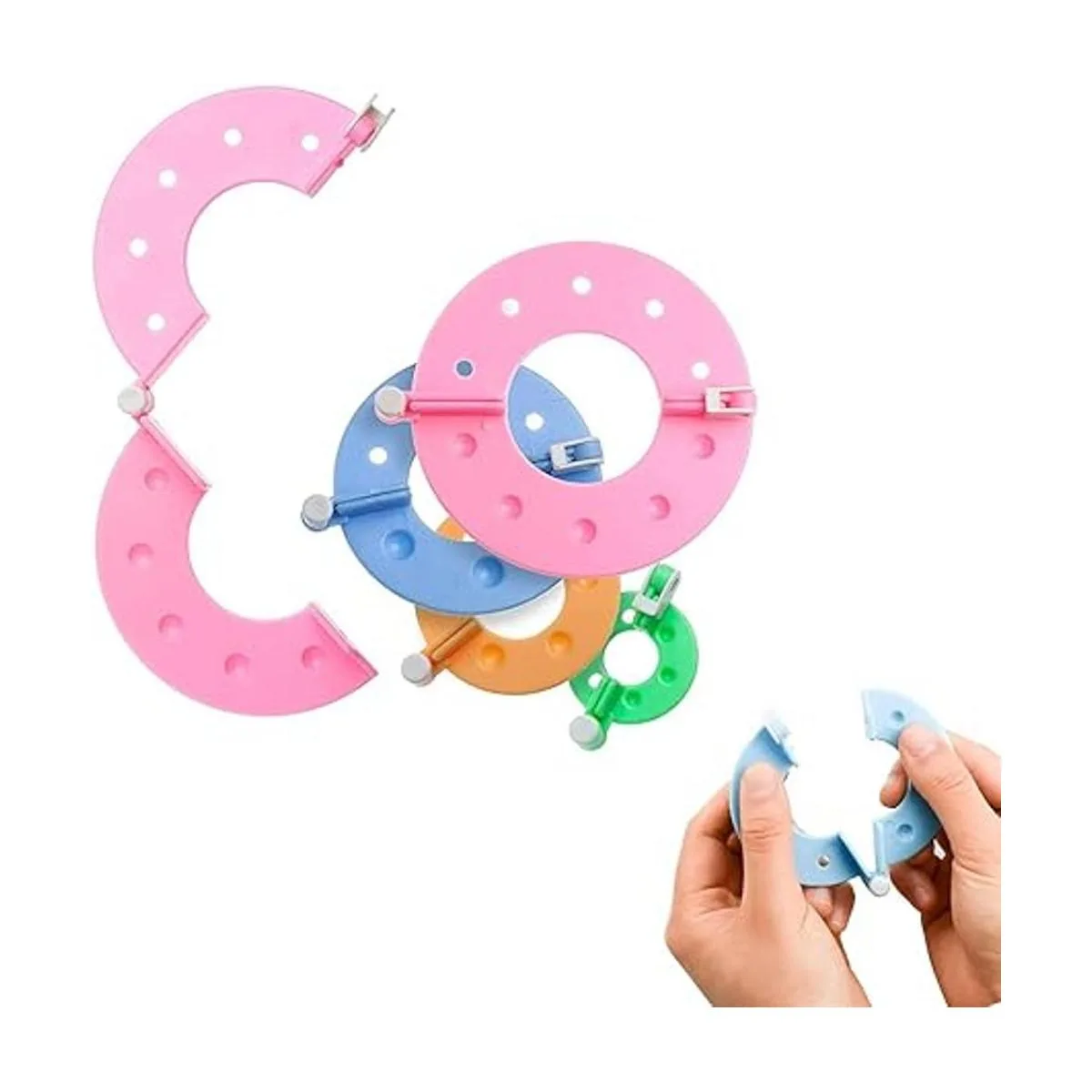 Juego de herramientas para hacer pompones de 8 tamaños_5