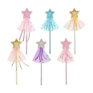 Kit de 6 varitas de princesa con purpurina para niñas_2