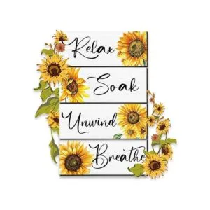 Roowest Letreros de madera para relajarse y relajarse_3