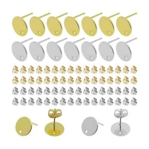 40 aretes redondos hipoalergénicos de 0.39 pulgadas 0.394_1