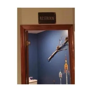 WOSTOD Letrero de metal vintage para puerta de baño para_3