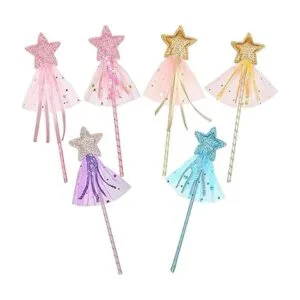 Kit de 6 varitas de princesa con purpurina para niñas_3
