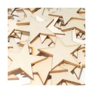 HADDIY Estrellas de madera pequeñas de 1 pulgada para_7