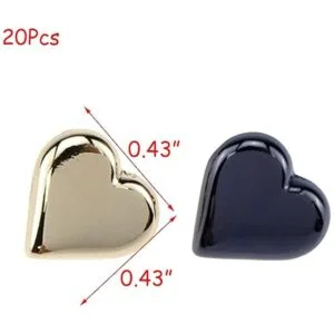 HEVSTIL Juego de 20 botones de vástago de metal en forma_5