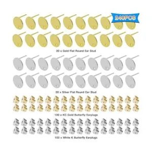 40 aretes redondos hipoalergénicos de 0.39 pulgadas 0.394_2